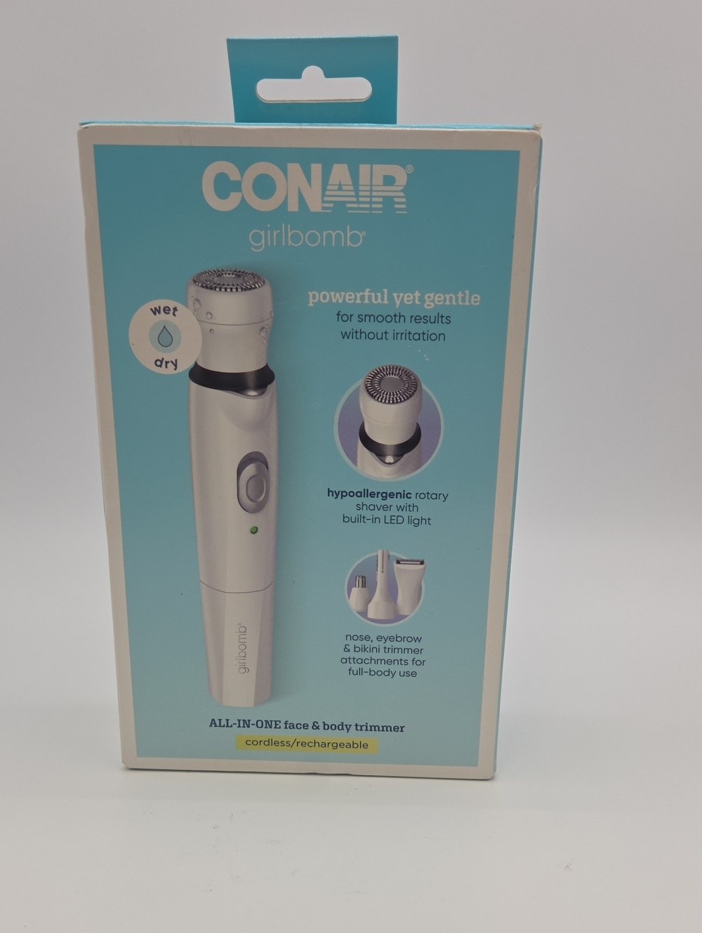 Conair Girlbomb Hypoallergenic White Face & Body Trimmer